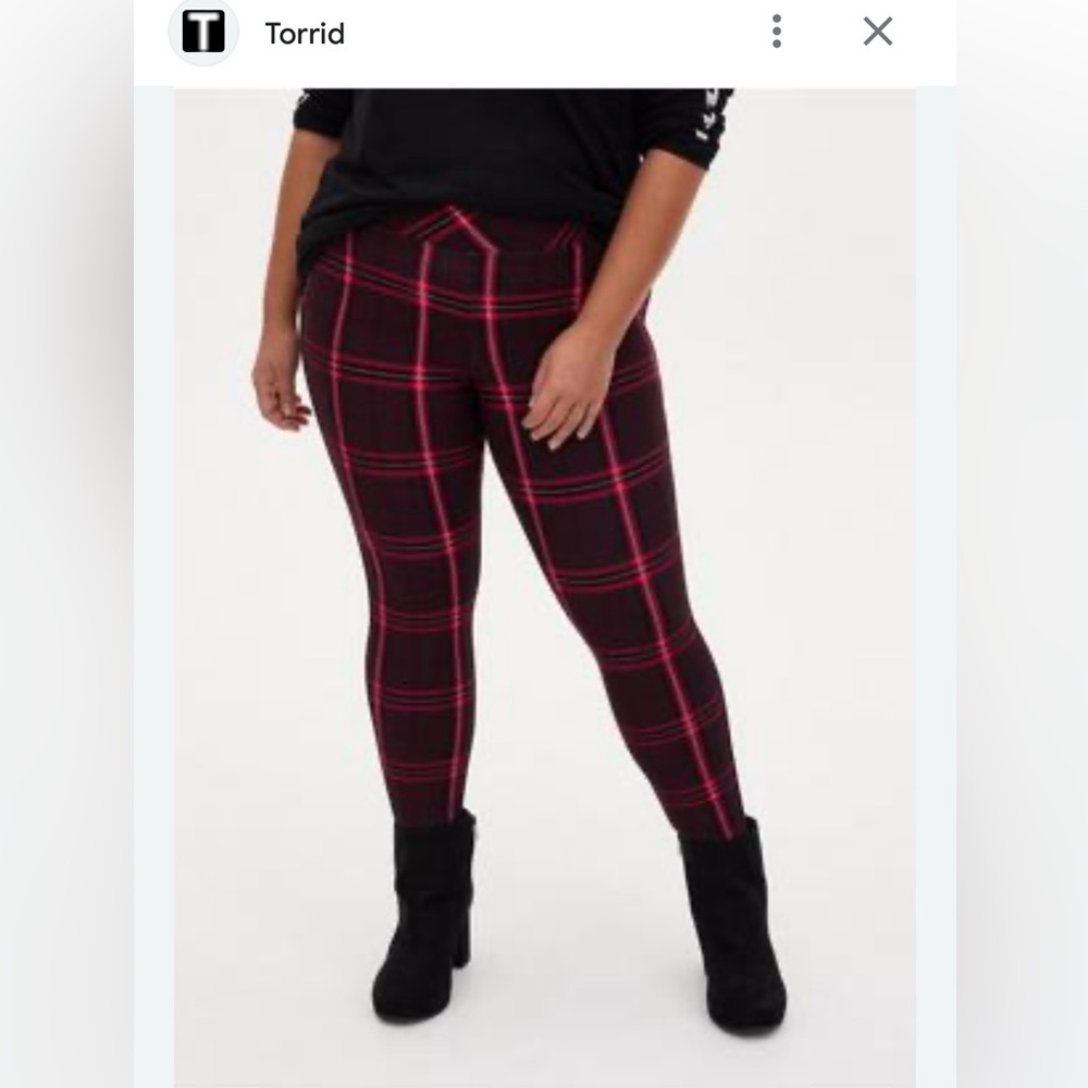 Plaid Torrid Ponte Pixie Pants Size 5R